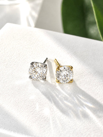 Prima Round Cut Stud Earrings