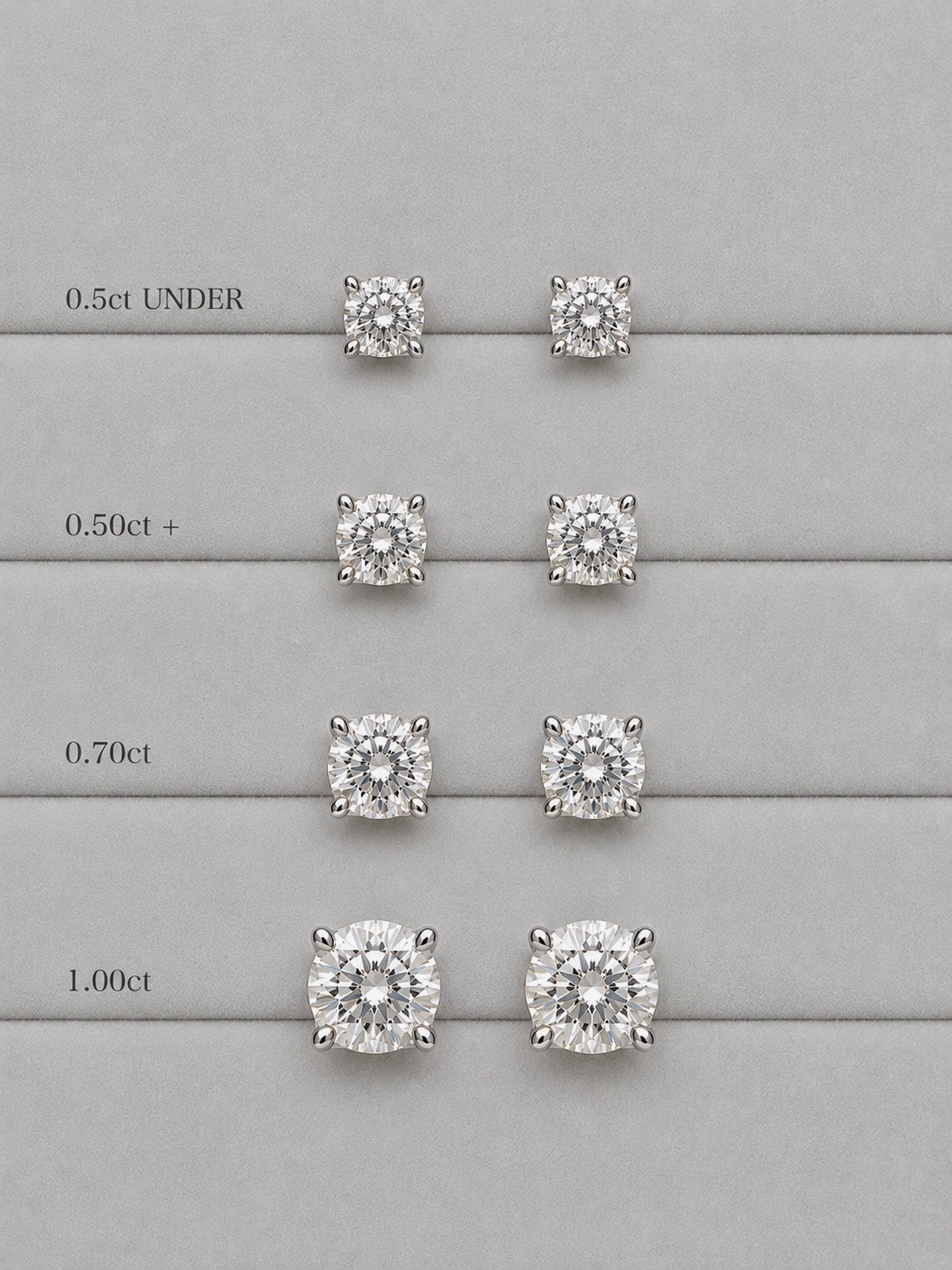 Prima Round Cut Stud Earrings