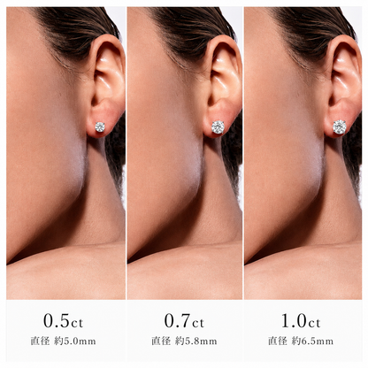 Prima Round Cut Stud Earrings