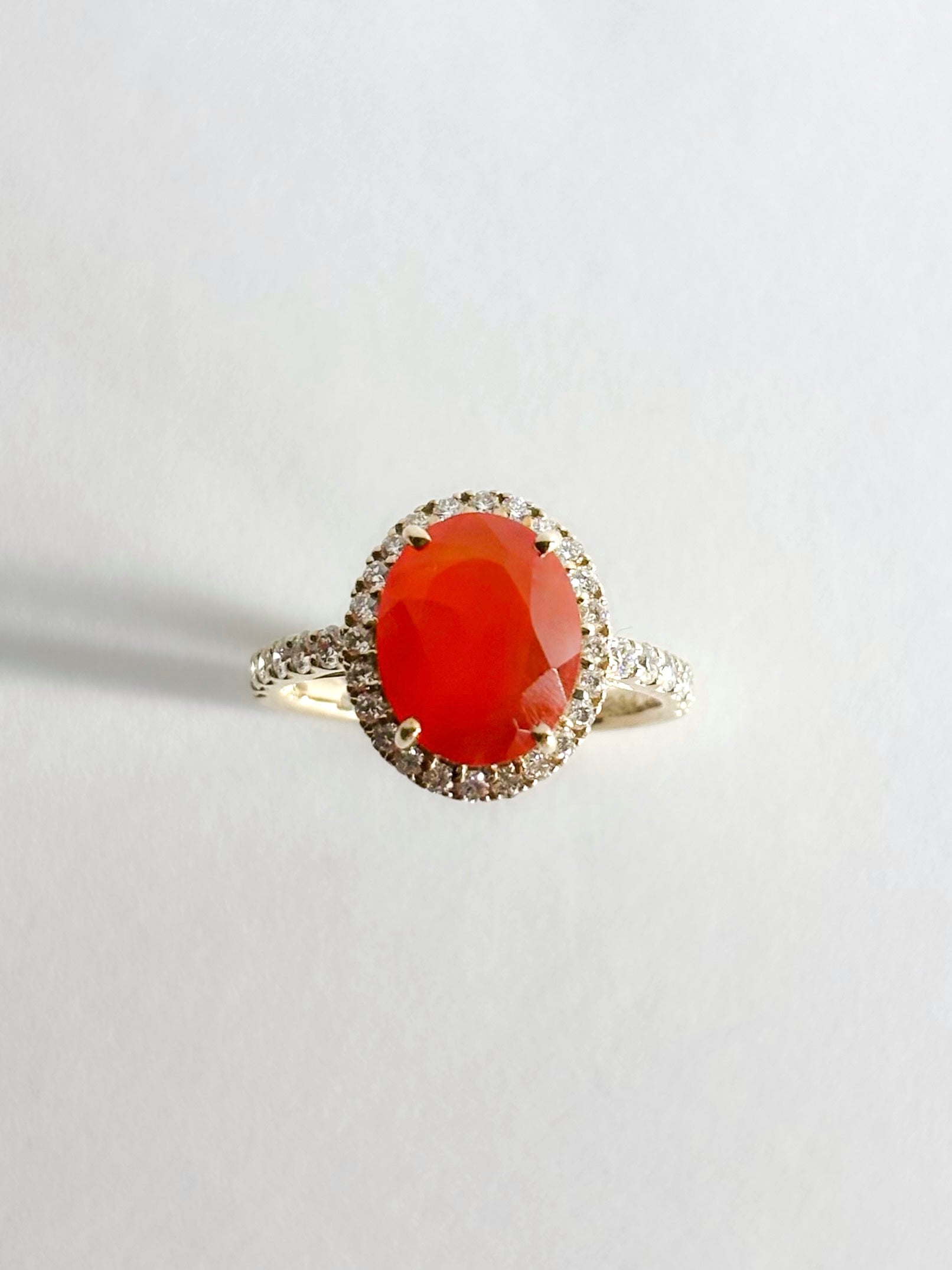 J446】 ヴィンテージ Carnelian（カーネリアン） リング 14号